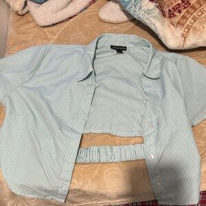 Women's Striped Button Down Shirt